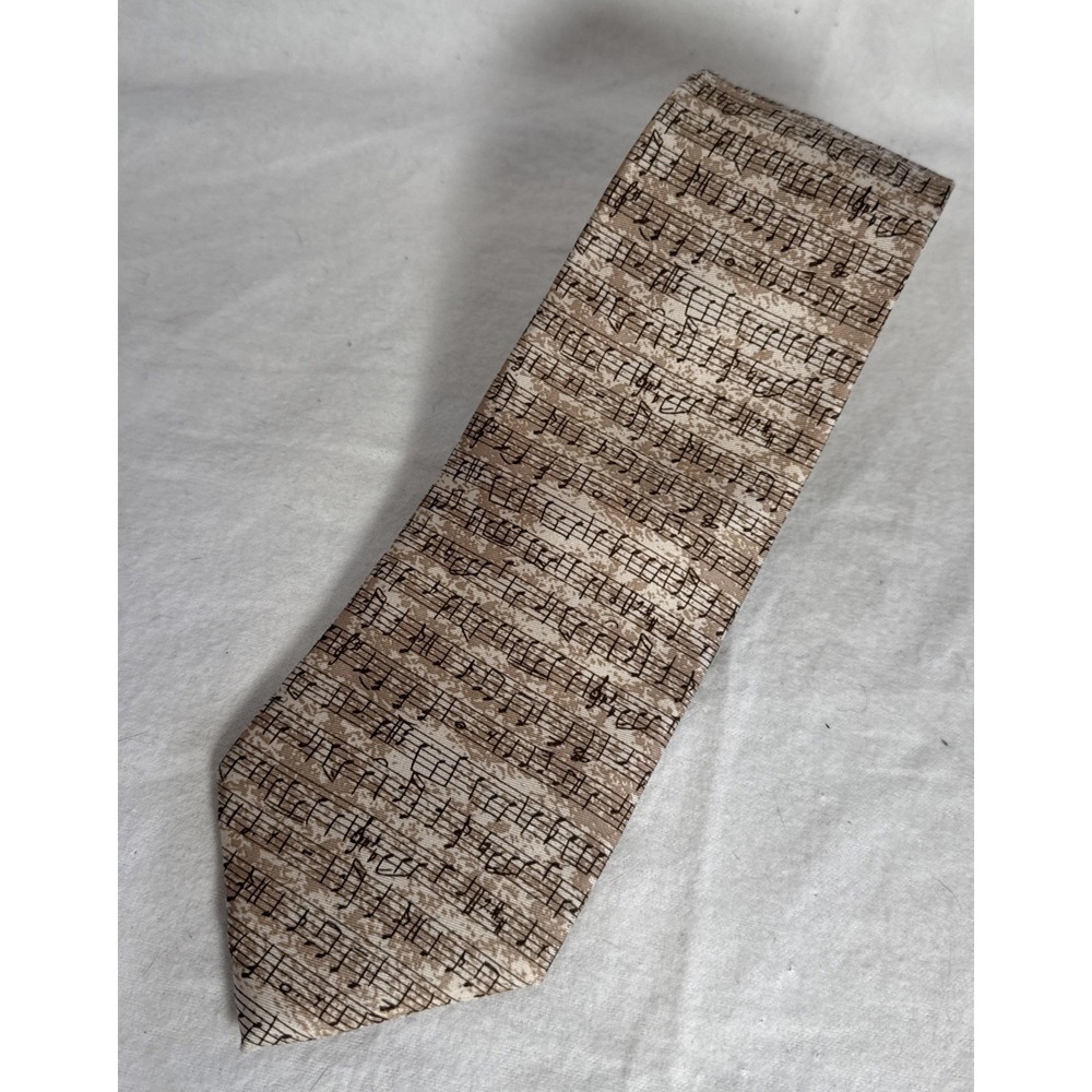 Fox & Chave Necktie Tie 100% Silk Music Masters Composers Piano Bach Chopin 60"
